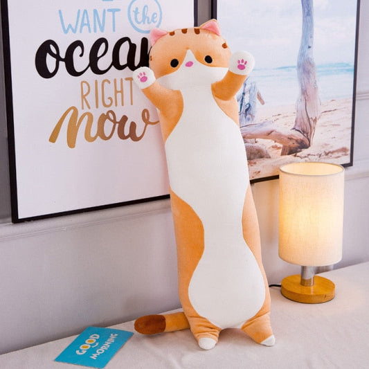 Plushmallow SuperSquish Long Sausage Cat Plushie - FastShip