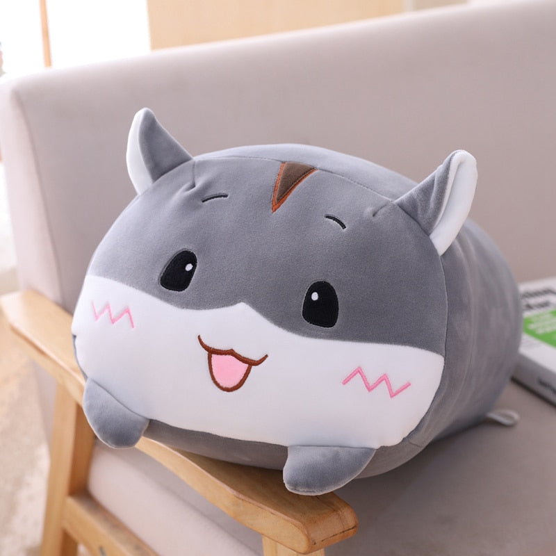 Plushmallow SuperSquish Long Squishy Dinosaur, Pig, Cat, & Panda Plushy