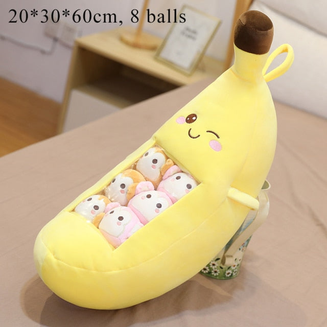 Plushmallow Plushie Pudding Bag - Animals and Fruits