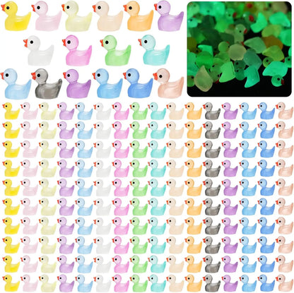 Mini Duck Figurines - Glow in The Dark