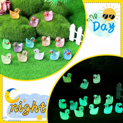 Mini Duck Figurines - Glow in The Dark
