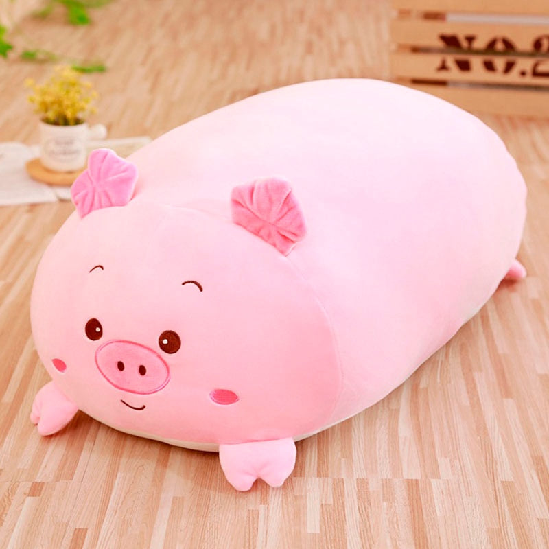 Plushmallow SuperSquish Long Squishy Dinosaur, Pig, Cat, & Panda Plushy