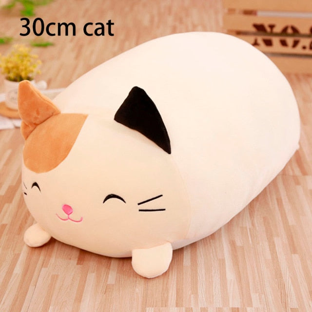 Plushmallow SuperSquish Long Squishy Dinosaur, Pig, Cat, & Panda Plushy