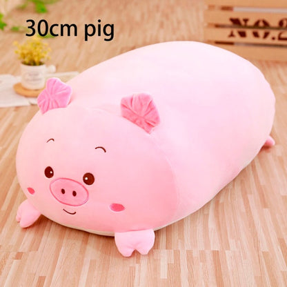 Plushmallow SuperSquish Long Squishy Dinosaur, Pig, Cat, & Panda Plushy