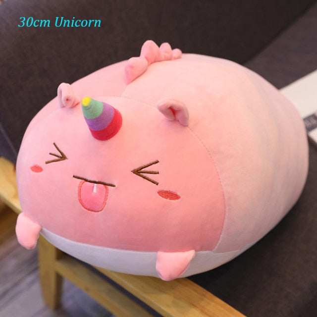 Plushmallow SuperSquish Long Squishy Dinosaur, Pig, Cat, & Panda Plushy