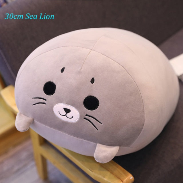 Plushmallow SuperSquish Long Squishy Dinosaur, Pig, Cat, & Panda Plushy