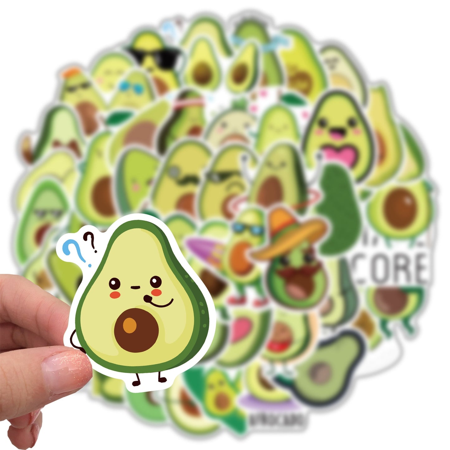 Cute Avocado Stickers (50 Pcs)