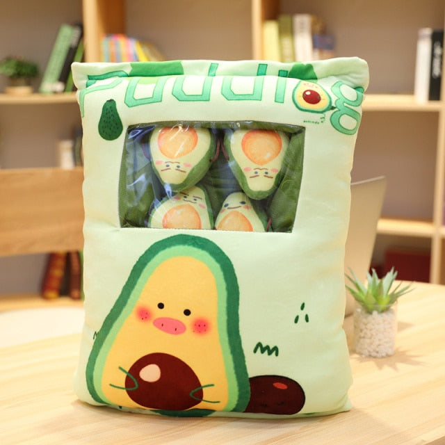 Plushmallow Plushie Pudding Bag - Animals and Fruits